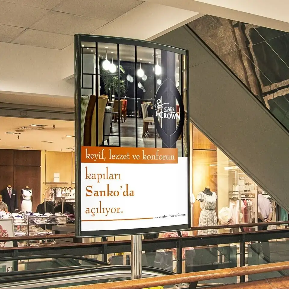 Cafe Crown billboard ve afiş tasarımı